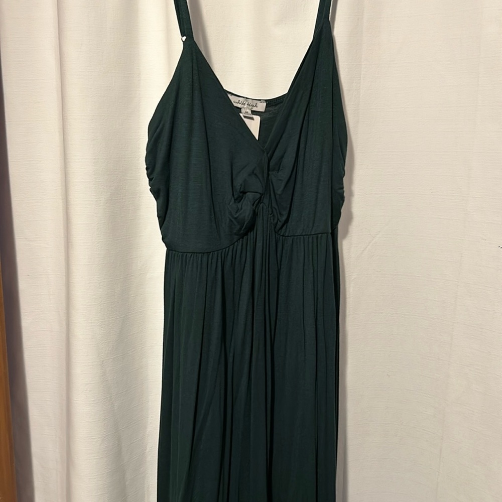White Birch Hunter Green Maxi Dress